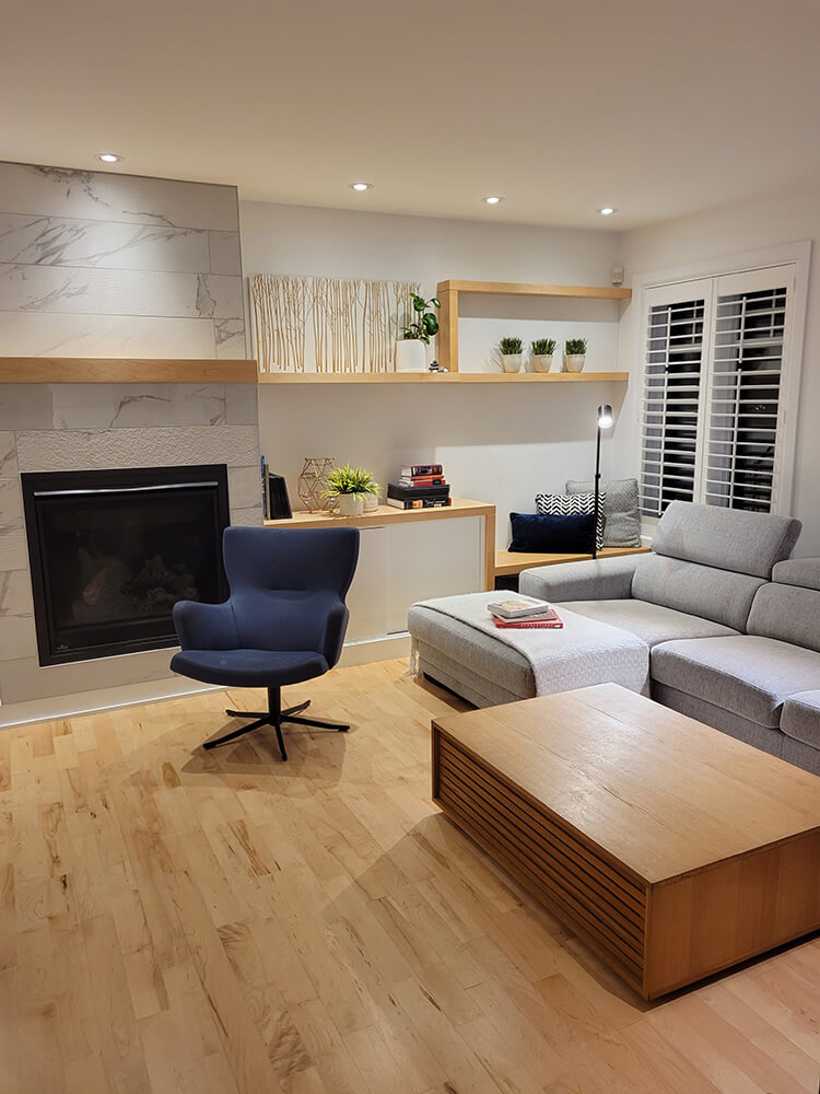 Design du salon et de la salle à manger d’une propriété sur la Rive-Sud
