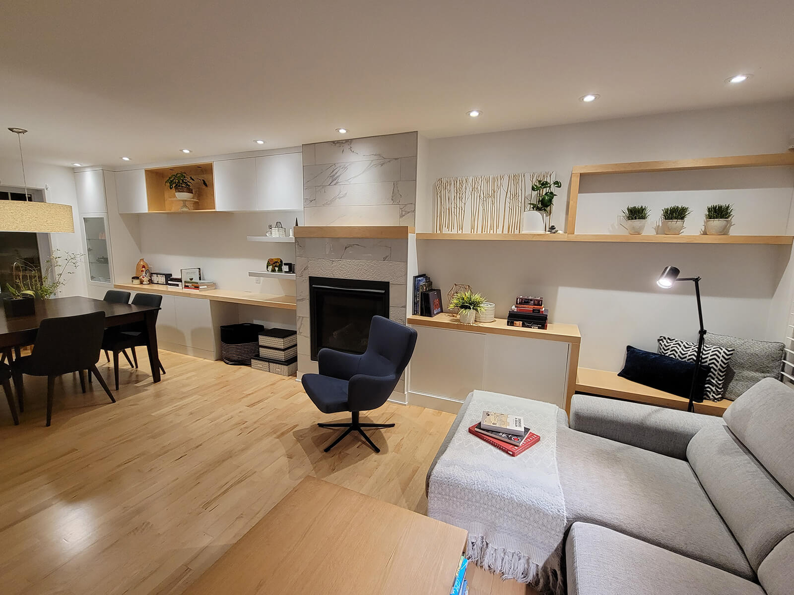 Design du salon et de la salle à manger d’une propriété sur la Rive-Sud