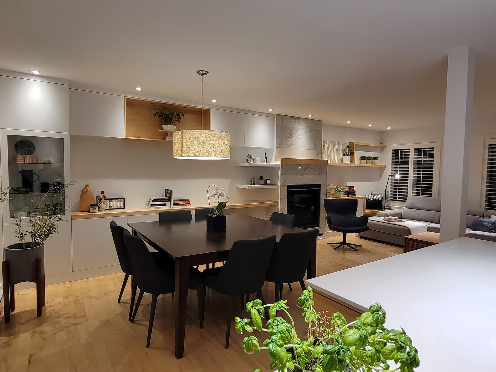 Design du salon et de la salle à manger d’une propriété sur la Rive-Sud